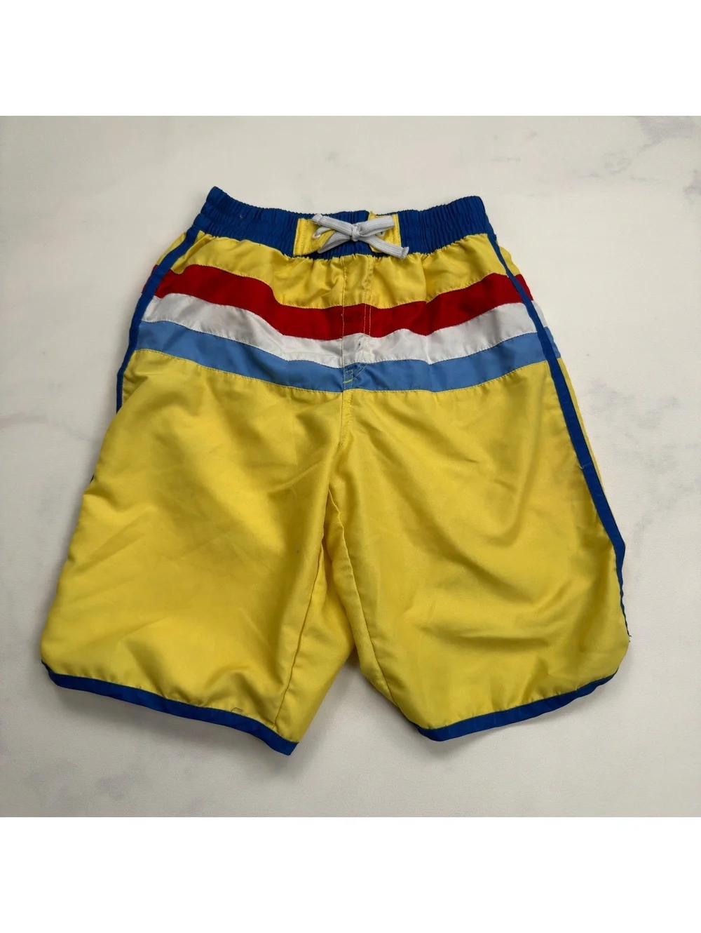 kidpik Boys Swim Trunks Colorblock Stripes Elastic Waist - Boys XL